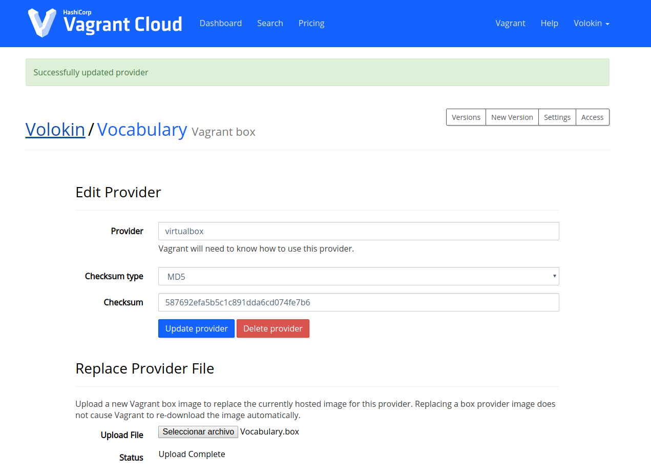 Vagrant Cloud Provider